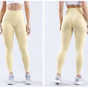 DFYNE Dynamic Butter Yellow Leggings